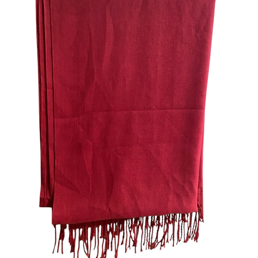 🧿Red Cashmere Scarf - Picture 2 of 5